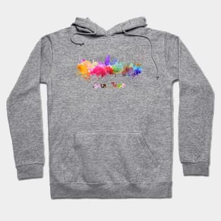 San jose skyline in watercolor Hoodie